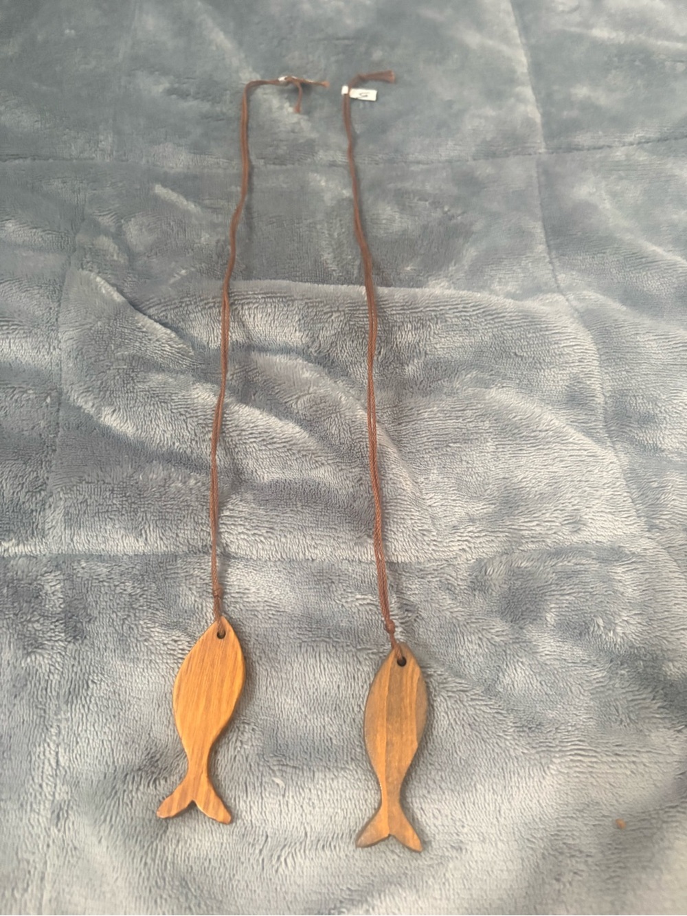 Wooden Fish Pendant Necklace - Brown